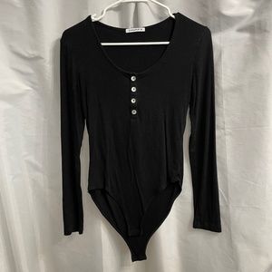 Henley long sleeve bodysuit